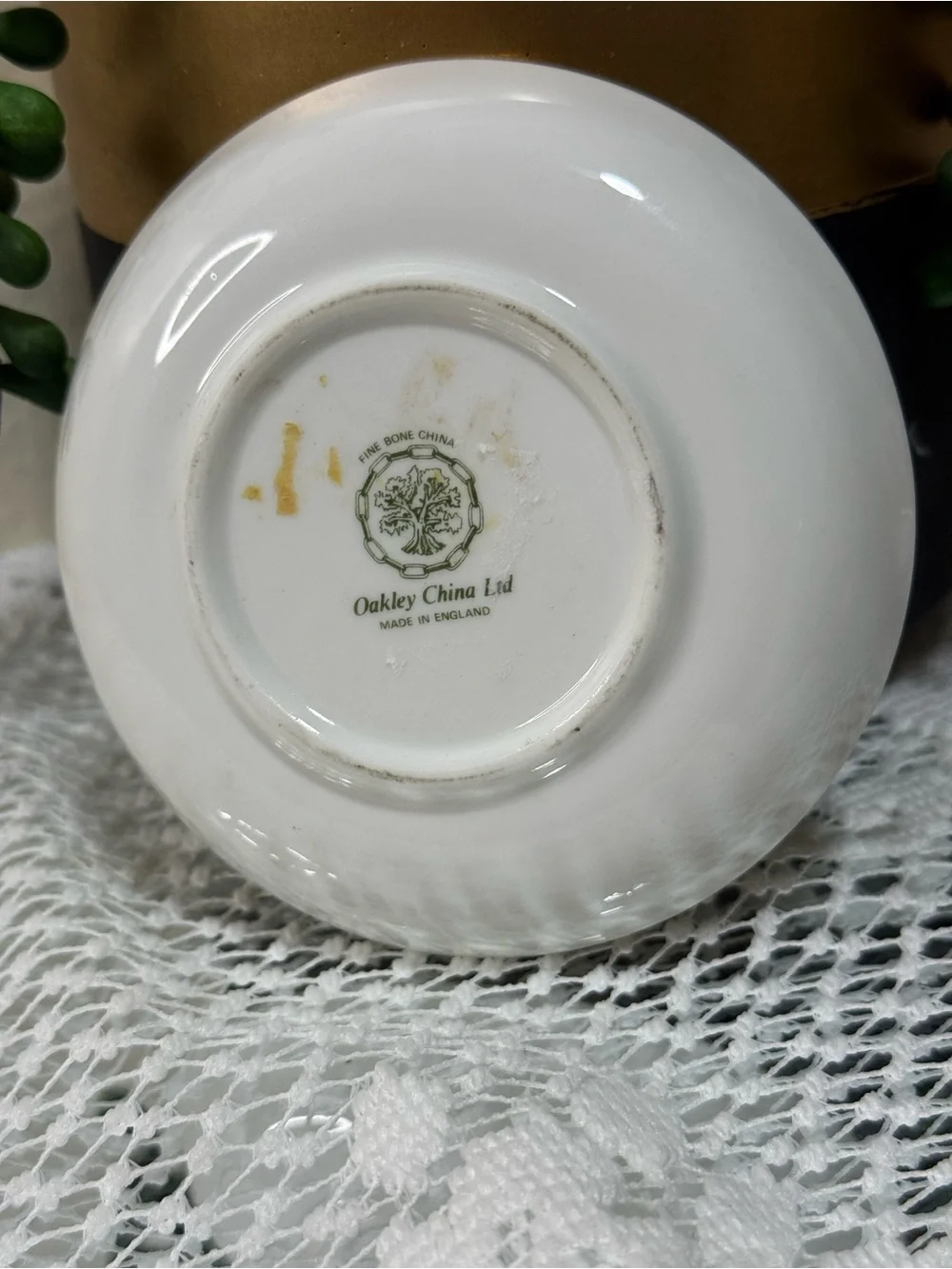 Oakley China Ltd Bone China Strawberry Butter Pat Plate 3.5
